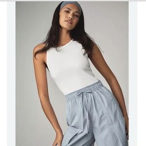 DAILY PRACTICE ANTHROPOLOGIE Daily Practice Messa Jumpsuit - Blue & White XS